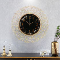 Eurostyle Light Luxury Fashion Atmosphere Home Living Room Clocks Beauty Wind Minima Modern Restaurant Art Wall-mounted Wall Silent Clock