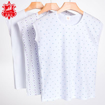 Middle Aged Underwear Lady Sleeveless Sweatshirt Pure Cotton Mom Broadband Vest Full Cotton Loose big code to hit bottom summer