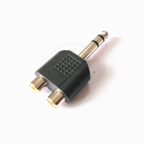 6 5 turn Lotus 6 5 Turn dual RCA female mixer microphone audio adapter 6 35 turn AV dual channel