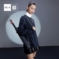 HLA Hailan House Three Kingdoms Series Comfortable Skin-friendly clothes Simple Dianwei Embroidery Fashion pullover men