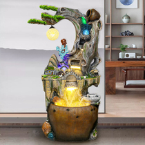 Landscape home Chinese Zen indoor water fountain root carving ornaments living room fish tank humidification decoration feng shui landscape