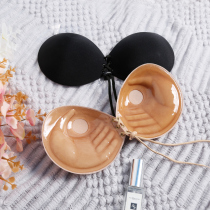 Silicone chest stickers gather on the size of the bergamot shape three-dimensional thick invisible bra swimming non-slip breast stickers