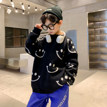 Boys sweater pullover 2021 new autumn and winter round neck Korean version of winter boys thick children children foreign gas