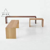 Nordic Solid Wood Strip Bench Doorway Change stool Dining Room Dining Table And Chairs Large Board Stool Log Bench Bed Tail Bench XUANSEON
