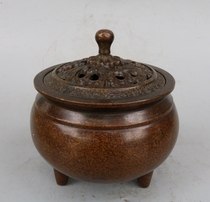 Ancient Play Bronze Ware Collection Brass Pendulum piece Process Gift copper smoked stove Buddha Home New Hollowed-out Incense Stove
