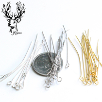 Joker practical 9-character needle 9-character silver needle S925 sterling silver plated white gold handmade red rope beaded bracelet DIY accessories