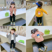 Girl autumn coat 2021 New Korean version of childrens foreign style baseball clothes baby jacket coat spring tide