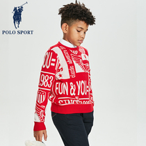 polo sport official flagship store childrens knitting shirt spring and autumn long sleeve new boy boy dress