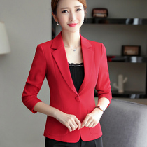 Spring and Autumn Small Suit Womens Coat Long Sleeve Slim Student Korean Formen Professional Suit Top 2021 Autumn New