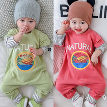 UK next kid baby clothes spring and autumn out climbing clothes newborn long-sleeved romper Autumn baby one-piece
