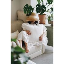 Ins Korean White double-layer Ruffle Pillow cover
