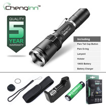 Flashlight outdoor strong light super bright long range night riding Searchlight lithium battery rechargeable portable small household long battery life