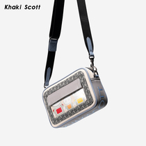 khaki scott Liu Yuhan with the same fashion brand mens shoulder bag small sports womens crossbody bag Bundy bag ins
