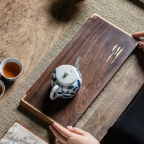 Ebony small tea table Tea tray pot pad Solid wood pot support coaster Tea tray Simple small simple household dry bubble table