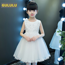 Childrens clothing Girl princess dress Summer Korean childrens dress Puffy yarn Super Foreign style girl sundress summer yarn dress