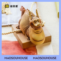 (Cat House )End of the last maker amusement book pig dragon yellow jade limited edition hand-made tide play pendulum