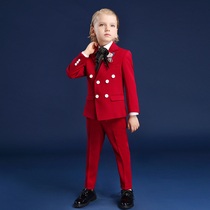 imo children's suit red boy suit flower dress england gentleman walk show suit school host banquet