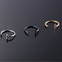 Simple stainless steel titanium steel trinkets Fake lip ring Lip clip Lip nail Nose nail Eyebrow nail Nose ring without hole