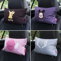 Car headrest female cute pair car neck pillow creative personality Tide brand cute cartoon seat pillow plush