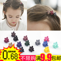 Pink cloth children frosted hair grab baby hairclip flower mini edge clip girl headgear hair bangs hair card