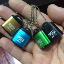 Mini TF card reader small aluminum alloy front TF card card reader foreign trade explosion can be customized logo