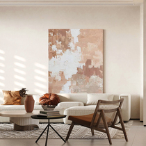 YZS Original Abstract Drawing Painting Advanced Three-dimensional Hand Drawing Oil Painting Drawing Room Background Hang Painting Morandi Pink Ensemble Decoration Painting