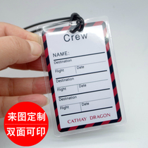 Luggage check-in card customization to map custom printed logo luggage pendant tag boarding pass diy personality creativity