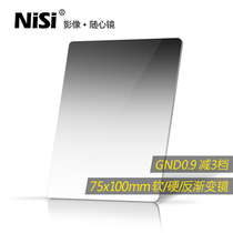 nisi Nasi square filter 75x 100mm GND 0 6 0 9 1 2 soft and hard reverse medium gray gradient square mirror