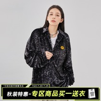 (SNH48-Sun Rui with the same)Colombiana CBIANA tide brand BAO WEN printed shirt jacket cardigan