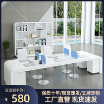 Staff Desk Chair Combined Cassette Screen Partition 4 6 People with a simple modern and multi-artificial bit office furniture