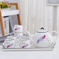 High-end water ceramic set Living room heat-resistant water cup Kettle Coffee set Cold water pot cup Water cup