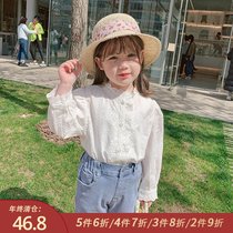 Little pudding baby baby childrens clothing 2021 new girls shirt baby Autumn doll shirt children Foreign style Korean shirt