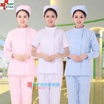 Nightingale nurse suit split set oral dental overalls beauty salon pinch collar White Pink Blue