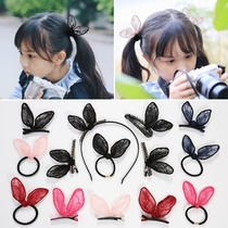 Korean childrens hair hoop female rabbit ear hairclip Hairband hair card head Jewelry Princess cute girl headband head rope