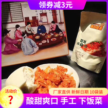 Daily diner authentic Korean spicy cabbage kimchi traditional handmade 10 bags gift box set meal sweet and sour pickles