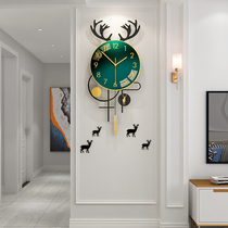 Net red art light luxury household simple clock clock wall clock Living room creative decoration table wall hanging modern bedroom