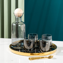 Light luxury cold water pot glass household cup set Cold plain water pot Nordic cup Creative cold water pot high face value