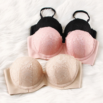 Japanese soft steel ring thin model to send insert seamless underwear women half cup invisible strapless non-slip dress bra