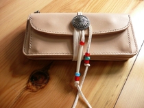 Knife guest 72 handmade italian primary color plant tannic leather long money clip (with chain sub set price) chab