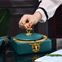 American-style small deer head ashtray light luxury living room creative personality trend luxury high-end anti-fly ash office