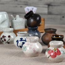 Porcelain heart square Japanese ceramic toothpick tube Toothpick box Toothpick can ornaments Small bottle flavor set Tableware meat bowl