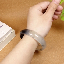 Ice overdraft with mine spot black and white well-defined studio drain jade bracelet 61 inner diameter collectible bracelet M0006