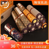 Xuan paper hand roll blank scroll semi-mature long scroll painting axis calligraphy Chinese painting handmade retro sandalwood mounting