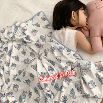 soft honey Snoopy Dapulas double-layer thin ice silk baby car kindergarten nap cover blanket