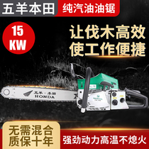 Four stroke without mixing pure petrol oil saw high power easy to start imported lumbersaw cutting tree machine hand chainsaw
