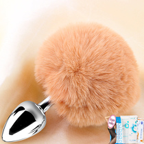 Vestibular fun anal plug Anal rabbit small fox tail props chrysanthemum female supplies go out to wear thongs
