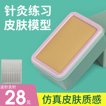 Acupuncture training package Chinese medicine beginners practice needle learning supplies simulation skin silicone student practice model