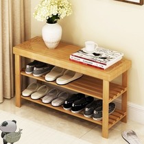 Shoe rack Multi-layer shoe cabinet special price Simple wood economical household wooden family assembly solid bamboo and wood dustproof