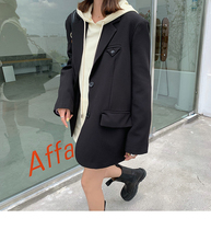 2020 autumn new Korean plus size womens suit jacket plus fat increase 200 kg fat sister thin suit