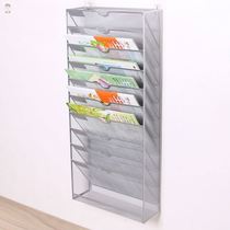 10-layer multi-layer metal document rack wrought iron wall rack office data classification storage frame A4 hanging wall display rack